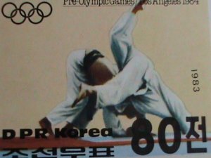 ​KOREA STAMP:1983- SC#2298 PRE-OLYMPIC LA'84- JUDO-MNH IMPERF:RARE S/S SHEET.-