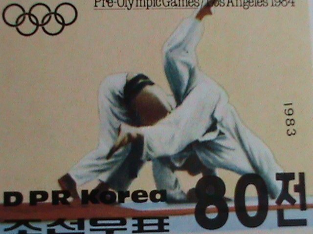 ​KOREA STAMP:1983- SC#2298 PRE-OLYMPIC LA'84- JUDO-MNH IMPERF:RARE S/S SHEET.-