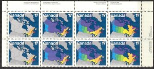 Canada 1981 Maps Mi. 801/4 2 Strips MNH