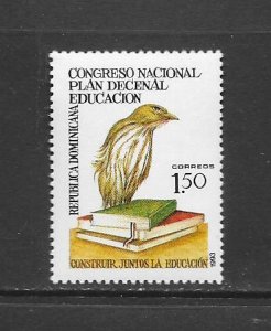 BIRDS - DOMINICAN REPUBLIC #1142  MNH