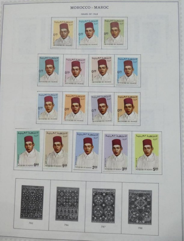 EDW1949SELL : MOROCCO Interesting Mint & Used collection on album pages.