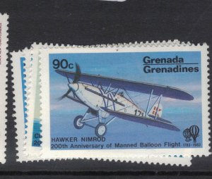 Grenada Grenadines Airplanes SC 555-8 MNH (3fdg) 