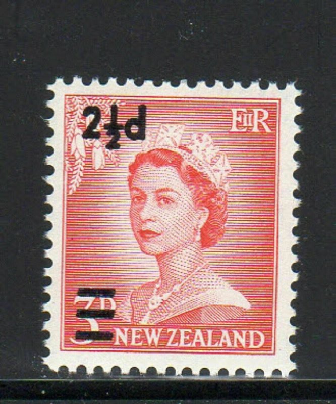 NEW ZEALAND #354  1961  QEII  SURCHARGED   MINT  VF NH  O.G