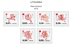 COLOR PRINTED LITHUANIA 1990-2019 STAMP ALBUM PAGES (103 illustrated pages)