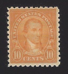 1925 10c James Monroe, Orange Scott 591 Mint F/VF NH
