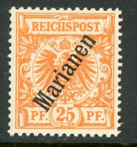 Mariana Islands 1900 Germany 25 pfg Orange 56° Sc #15 MNH X135