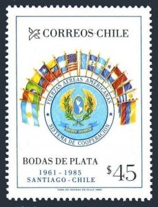 Chile 687, MNH. Michel 1085. American Air Forces Cooperation System-25, 1985.