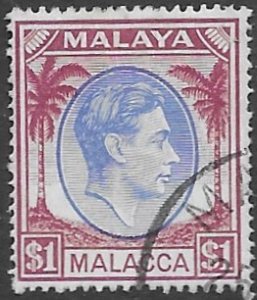 Malaysia - Malacca   15   1949  $1.00  fine used