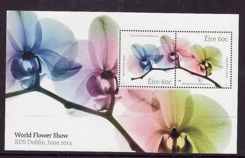 Ireland-Sc#2038b-unused NH sheet-World Flower Show-2014-