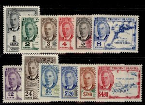 BRITISH VIRGIN ISLANDS GVI SG136-147, complete set, M MINT. Cat £50.