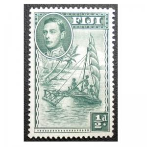 STAMP FROM FIJI 1938 - 55. SCOTT # 117. UNUSED.