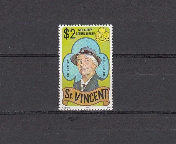 St. Vincent, Scott cat. 507. Girl Guide value with Dates missing.