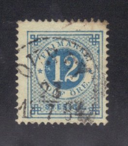 SWEDEN  SCOTT# 32 USED 12o 1877-79