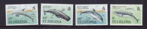 St Helena-Sc#483-6-unused NH set-Marine Life-Whales-Dolphins-1987-