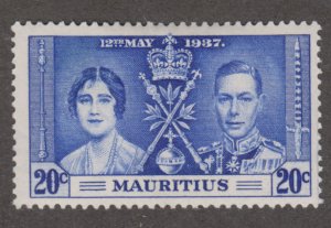 Mauritius 210 Coronation Issue 1937