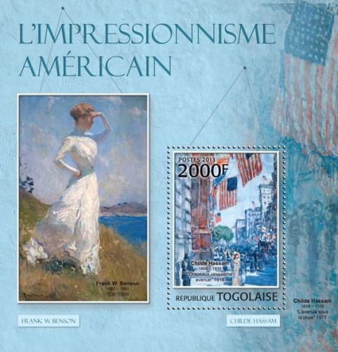 TOGO 2013 SHEET AMERICAN IMPRESSIONISM ART PAINTINGS tg13122b