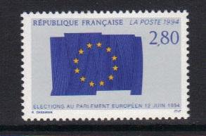 France  #2405  MNH   1994  Council Parliament elections flag