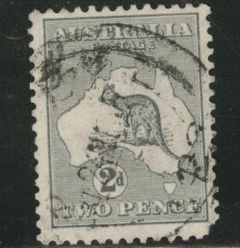 Australia Scott 45 used 2p gray Kangaroo wmk 10 1915 CV$9