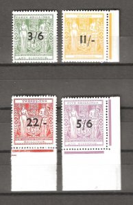 NEW ZEALAND FISCAL 1940/58 SG F212, 214/6 MNH Cat £697