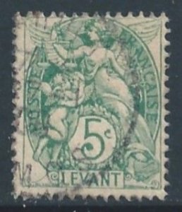 France-Offices in Turkey (Levant) #25 Used 5c Liberty, Equality, & Fraternity