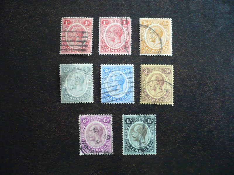 Stamps - Jamaica - Scott# 61-65,67,68 - Used Part Set of 8 Stamps