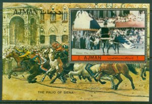 Ajman 1972 Mi#MS480A The Palio of Sienna MS MLH