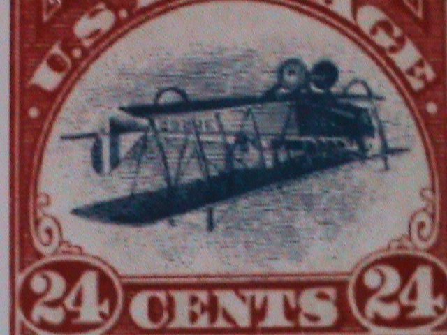 ​UNITED STATES-1918 SC# C3 ERROR-REPRINT-CURTISS JENNY-CENTER INVERTED -BLOCK