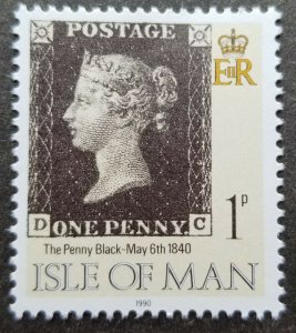 *FREE SHIP Isle Of Man Penny Black 1990 Postal Service (stamp) MNH