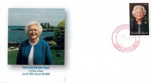 6022 -FDC -73c Barbara Bush -WDG/FM Cachet -First Lady - Amherst