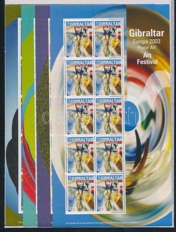 Gibraltar stamp Europe: Poster Art mini sheet set MNH 2003 WS101284