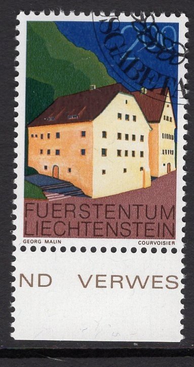 Liechtenstein   #649   cancelled  1978  buildings  2fr