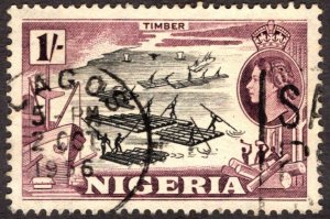 1953, Nigeria 1Sh, Used, Sc 87