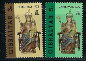 Gibraltar 290-91 MNH 1972 Christmas (fe5743)