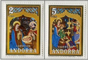 SPANISH ANDORRA 77-8 MH SCV $1.30 BIN $.65 RELIGION