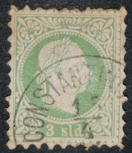 Austria post Turkish Empire - Levante 3 sld 1867 fine Vienna print