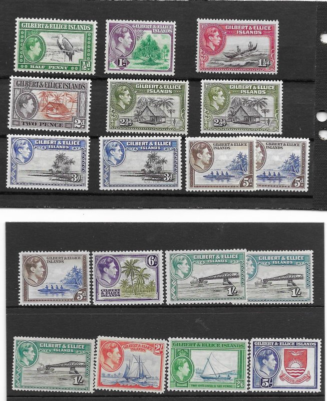 GILBERT AND ELLICE ISLANDS  1939-55 SET M/MINT