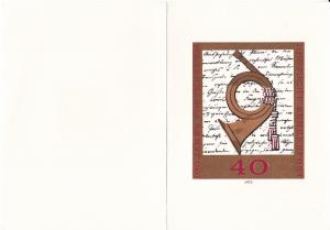 Germany 1972 Centenary of the German Postal Museum special Folder SC #1094