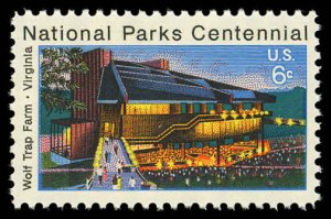 US Sc 1452 VF/MNH - 1972 6¢ Wolf Trap Farm - P.O. Fresh