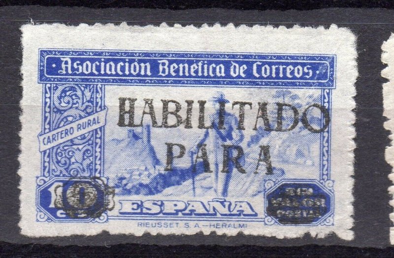 Spain 1930s Civil War Period Local Issue Fine Mint Hinged Surcharged NW-18531