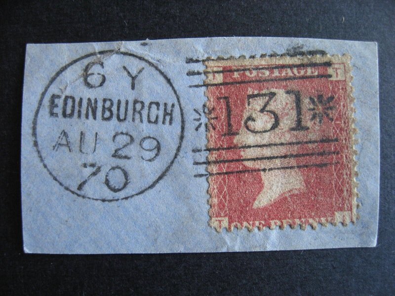 Great Britain penny red Sc 33 plate 131 with 131 Edinburg cancel too!!!