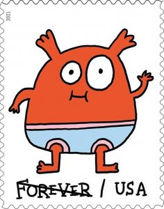US 5637 Message Monsters D forever single (1 stamp) MNH 2021 after 9/30