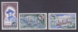 Dahomey C182-84 MNH 1973 24th Boy Scout Jamboree - Nairobi Kenya