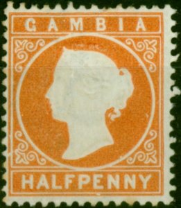 Gambia 1880 1/2d Orange SG10b Fine MM (7)