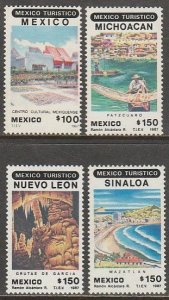 MEXICO 1513-1516, TOURISTIC SITES PROMOTION, SET OF FOUR. MINT, NH. VF.