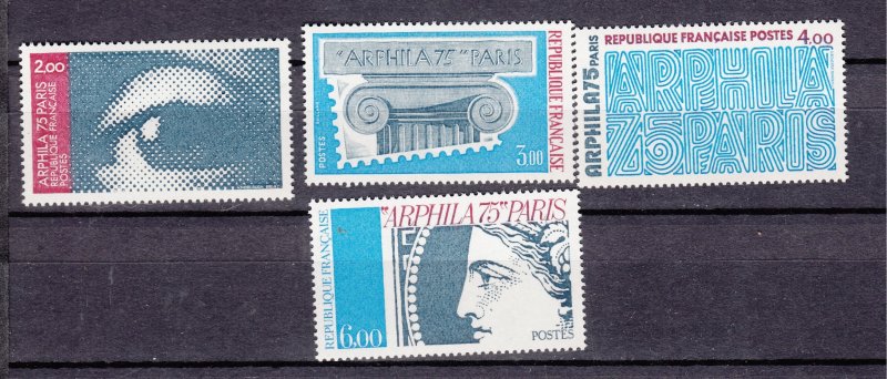 J27665 1975 france set mnh #1425-8 designs