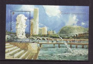 Singapore-Sc#1270-unused NH sheet-Merlion-Tourist attraction-2007-