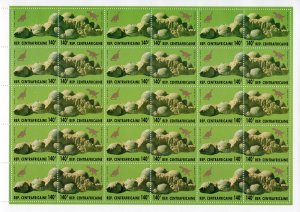 Central African Republic 1996 Sc#1130 DINOSAUR EGGS Mini-Shlt (15) Pairs MNH