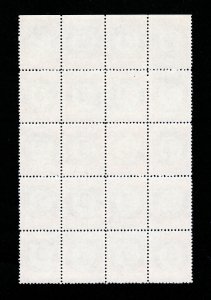 POSTER STAMP SEAL ⭐ THE OMAHA HOME FOR BOYS ⭐ 1957 BLOCK OF 20 MNH-OG