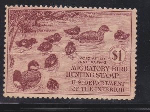 US RW8 $1 Duck Hunting Mint F-VF appr OG H SCV $95