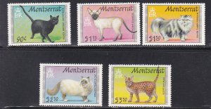 Montserrat # 784-788, Cats, Mint NH, 1/2 Cat.